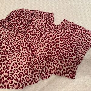 Kate Spade Red and Pink Animal Print PJ Set